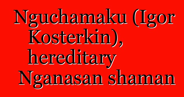 Nguchamaku (Igor Kosterkin), hereditary Nganasan shaman