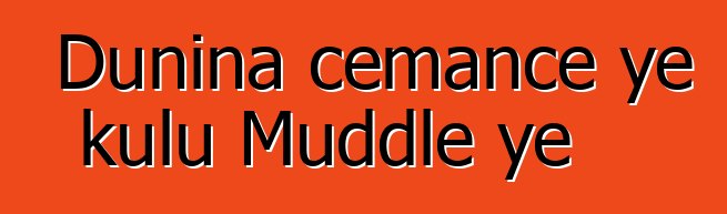 Duniɲa cɛmancɛ ye kulu Muddle ye