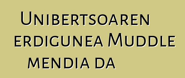 Unibertsoaren erdigunea Muddle mendia da