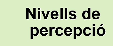 Nivells de percepció