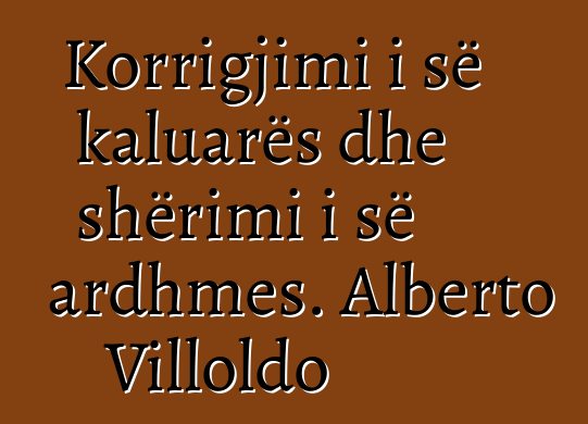 Korrigjimi i së kaluarës dhe shërimi i së ardhmes. Alberto Villoldo