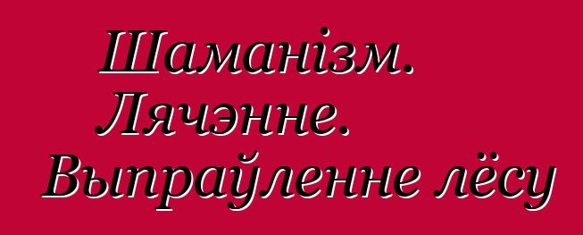 Шаманізм. Лячэнне. Выпраўленне лёсу