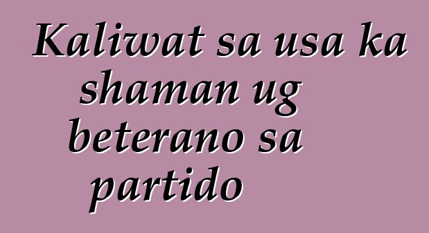 Kaliwat sa usa ka shaman ug beterano sa partido