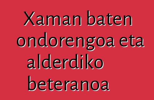 Xaman baten ondorengoa eta alderdiko beteranoa