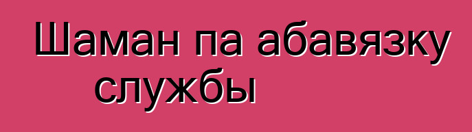 Шаман па абавязку службы