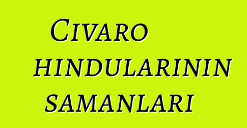 Civaro hindularının şamanları