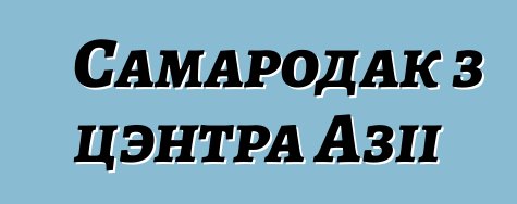 Самародак з цэнтра Азіі