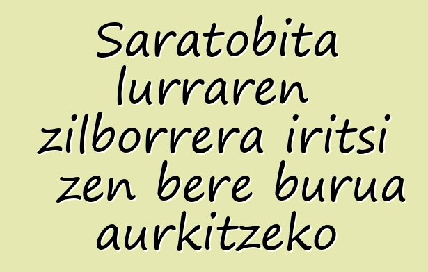 Saratobita lurraren zilborrera iritsi zen bere burua aurkitzeko